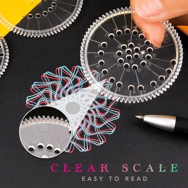 Set de regla Spirograph de 22 piezas para dibujo creativo: patrones geométricos y diseño de mapas – herramienta de dibujo de plástico ABS para niños y adultos