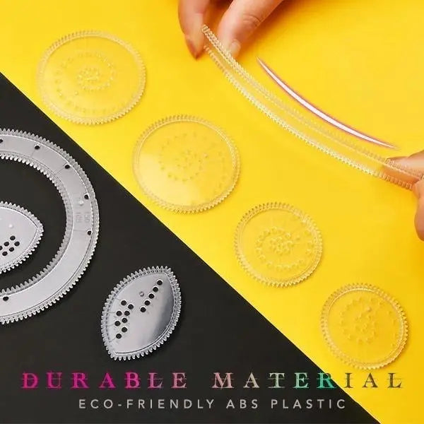 Set de regla Spirograph de 22 piezas para dibujo creativo: patrones geométricos y diseño de mapas – herramienta de dibujo de plástico ABS para niños y adultos