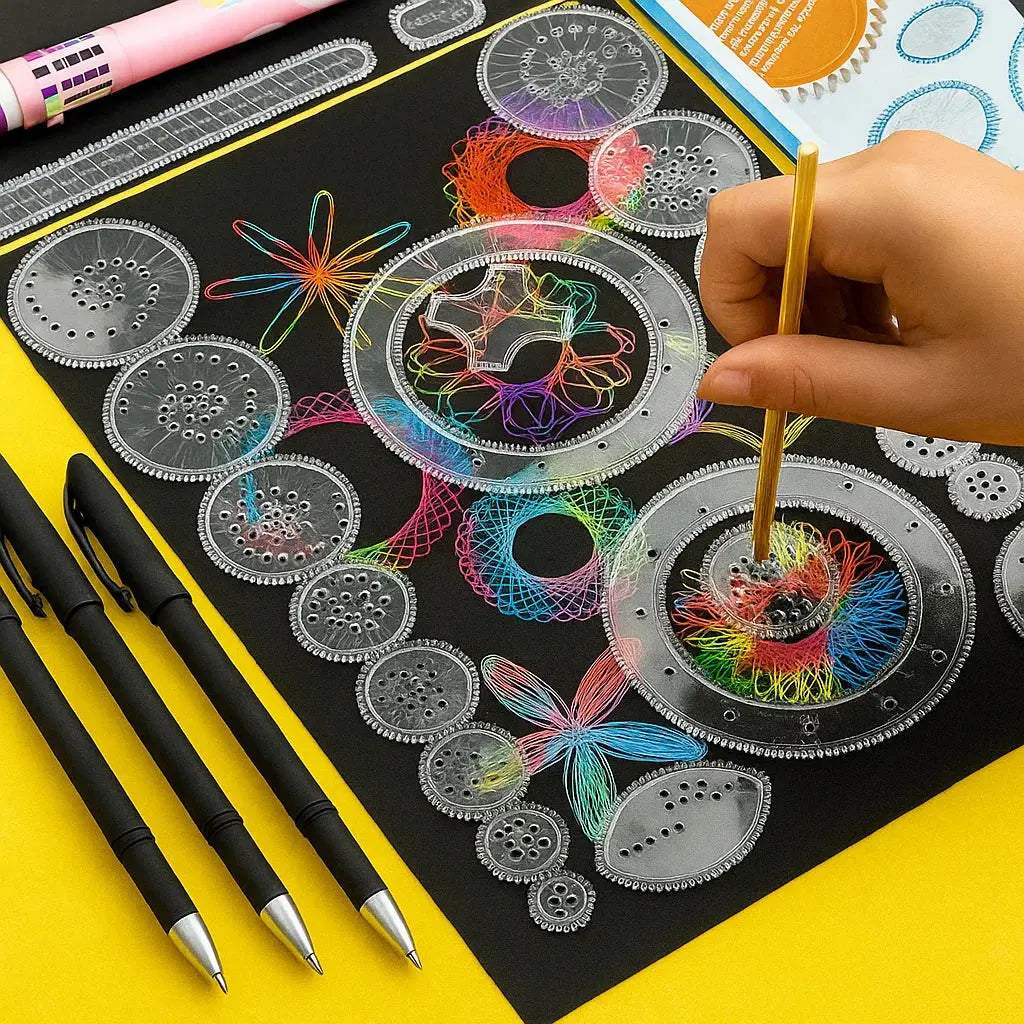 Set de regla Spirograph de 22 piezas para dibujo creativo: patrones geométricos y diseño de mapas – herramienta de dibujo de plástico ABS para niños y adultos