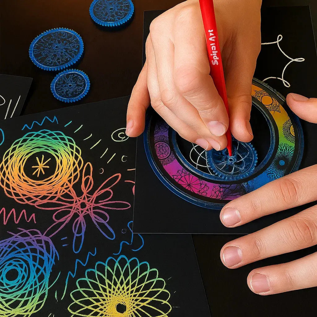 Set de regla Spirograph de 22 piezas para dibujo creativo: patrones geométricos y diseño de mapas – herramienta de dibujo de plástico ABS para niños y adultos