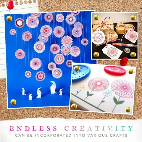 Set de regla Spirograph de 22 piezas para dibujo creativo: patrones geométricos y diseño de mapas – herramienta de dibujo de plástico ABS para niños y adultos