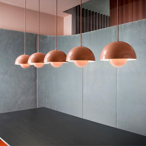 Boreal 1-Light Semicircle Dome Pendant Light Modern