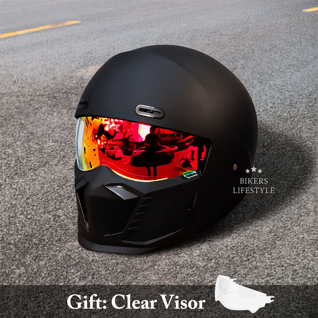 AstraGlide Retro Style Motorcycle Helmet With New Lens | Fervei