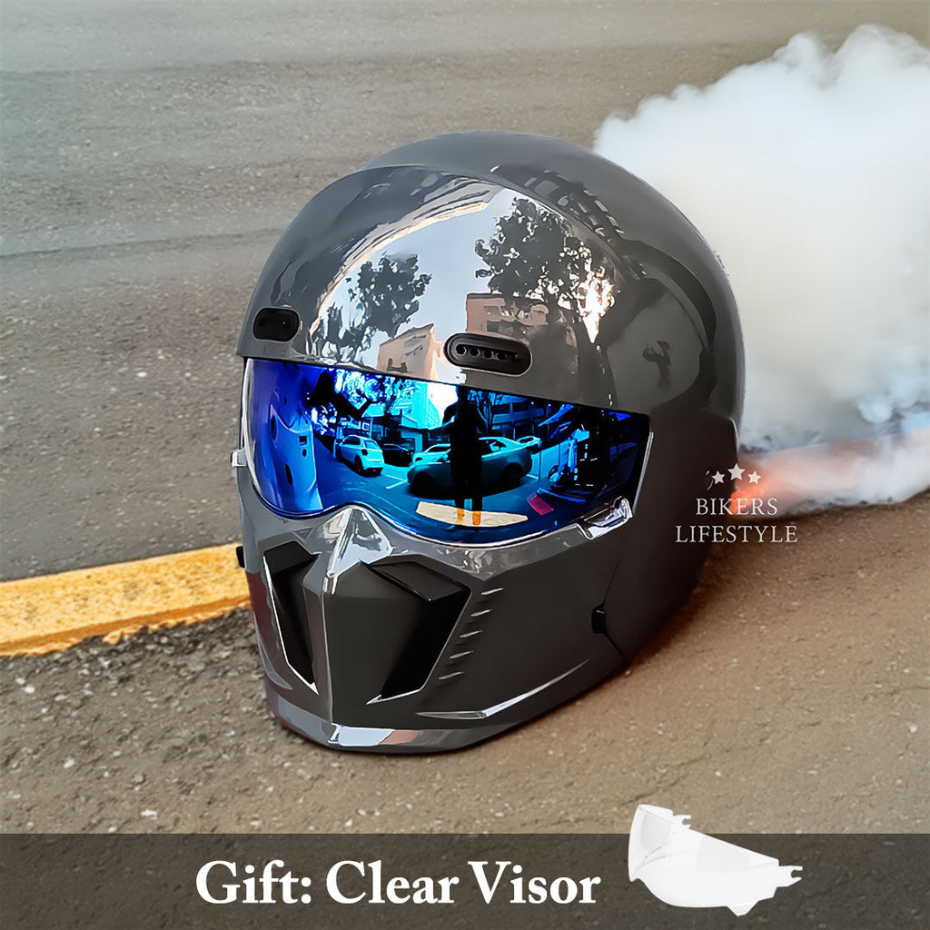 AstraGlide Retro Style Motorcycle Helmet With New Lens | Fervei
