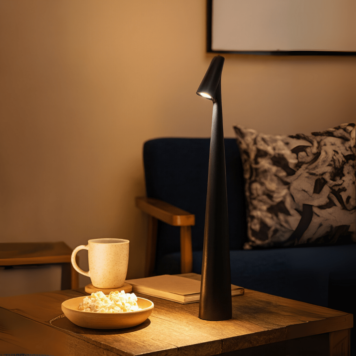 Nabíjecí stylová kovová stolní lampa pro vnitřní i venkovní použití