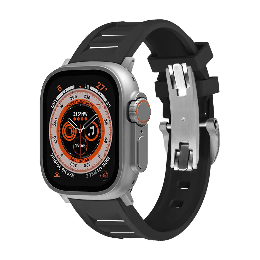 Řemínek na Apple Watch FKM s motýlkovou sponou pro pohodlné nošení