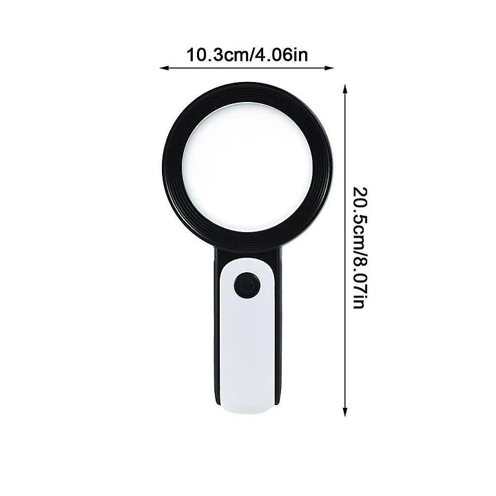 BrightSight 30X Handheld Magnifier for Seniors, Reading Comfort | Fervei