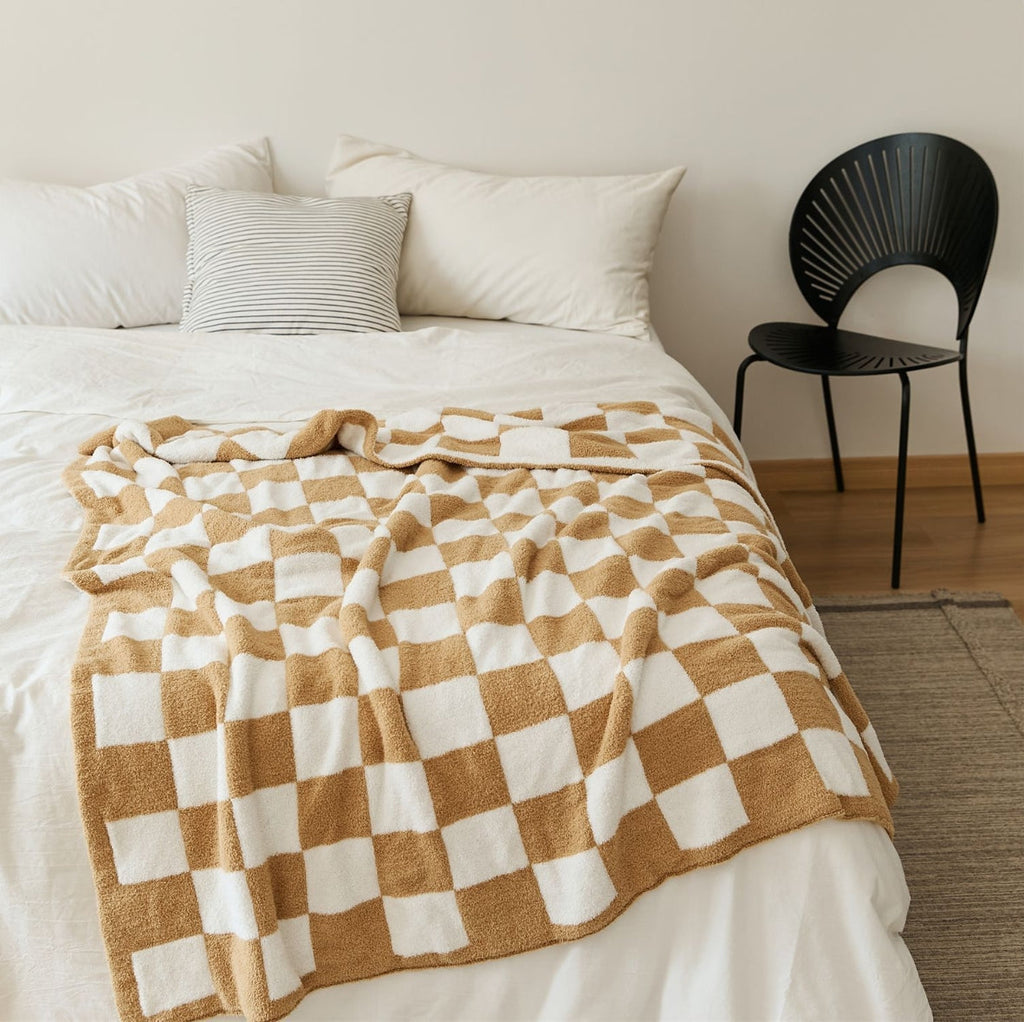 Plaid douillet en tricot pour canapé, confort au quotidien
