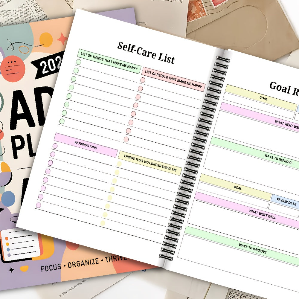 ADHD productivity planner for structured daily and weekly organization