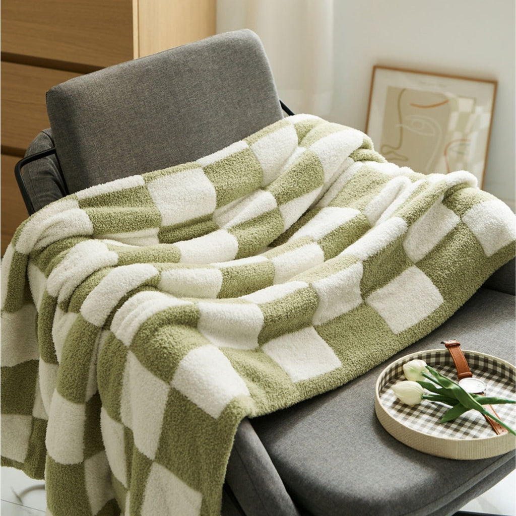 Plaid douillet en tricot pour canapé, confort au quotidien