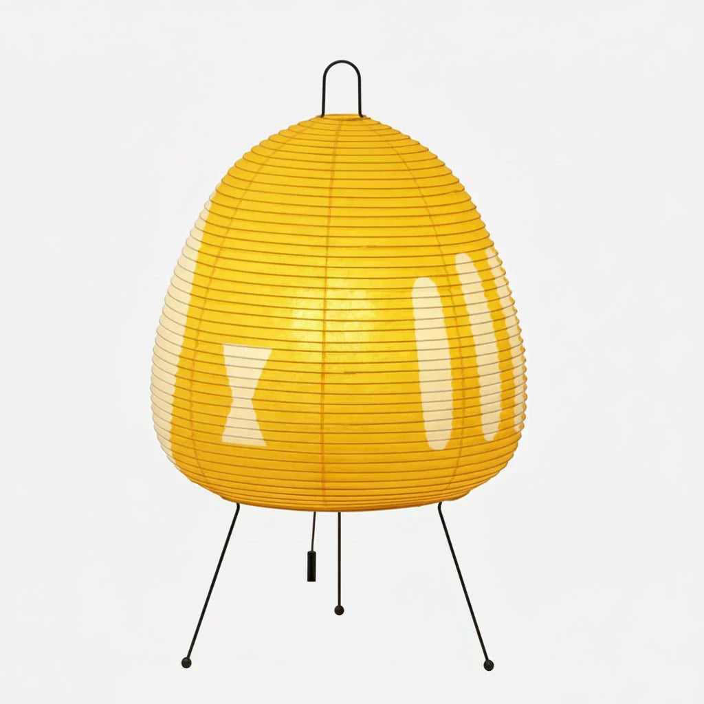 NamiRice Table Lamp Made of Rice Paper in Japanese Design