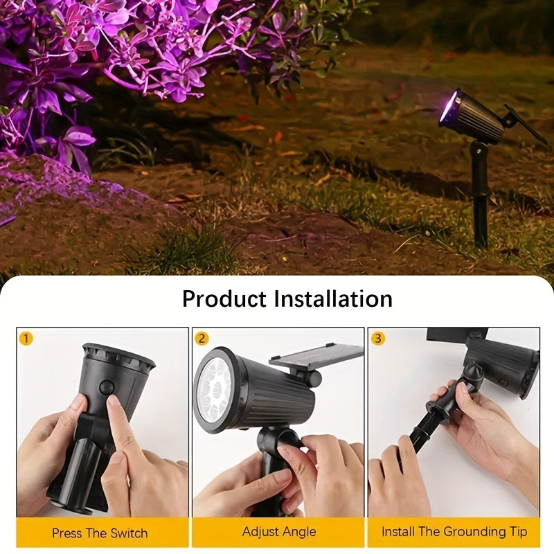 RGB Solar Spotlight Set for Trees and Backyard Decor