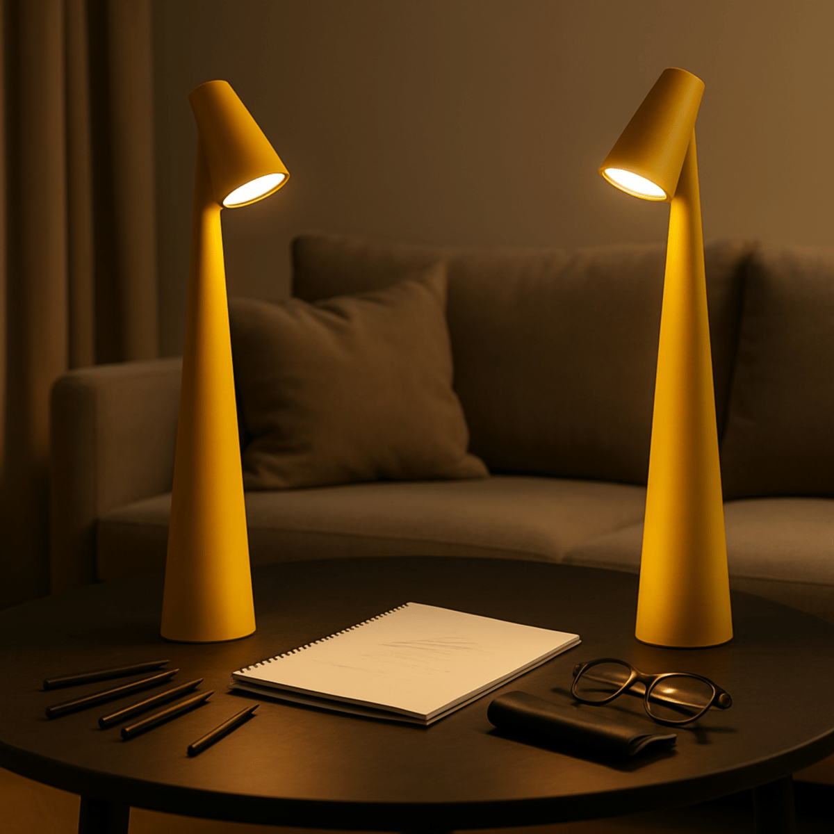 Nabíjecí stylová kovová stolní lampa pro vnitřní i venkovní použití
