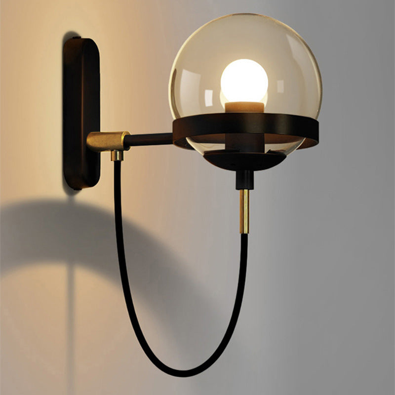 LumiSphere Modern Wall Lamp - Iron Sphere Light Fixture