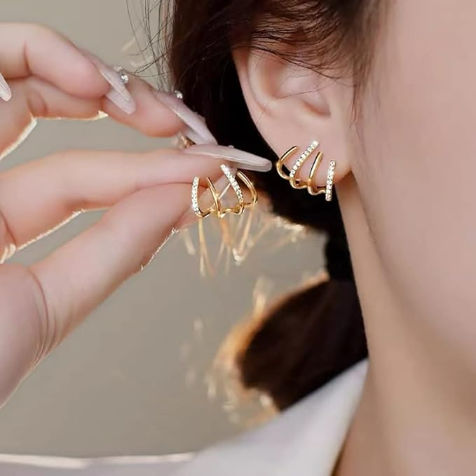 Boucles d'oreilles Astra Twist pour femmes, bijoux légers et remarquables, finition hypoallergénique | Fervei