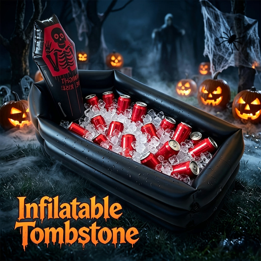 Inflatable Halloween Tombstone Party Cooler
