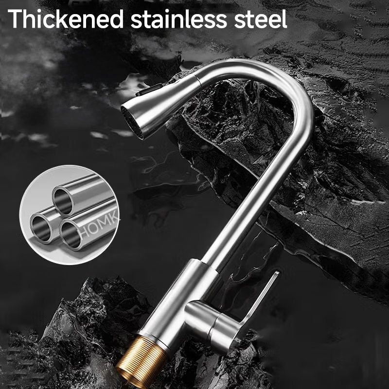 Pull Out Sink Faucet with Flexible Spray Settings