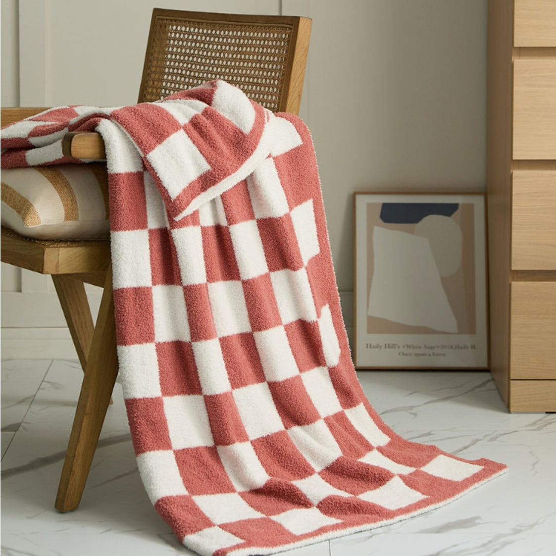 Plaid douillet en tricot pour canapé, confort au quotidien
