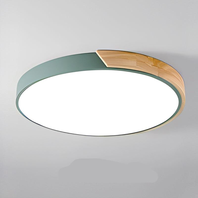أيلورا | مصباح سقف دائري من الخشب الإسكندنافي بتوهج دافئ