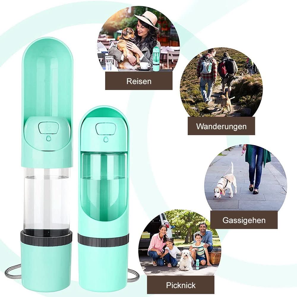 TrailPaw Travel Bottle 2-In-1 Dog Bottle With Food and Water Bowl