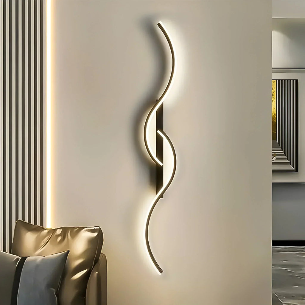 LumaArc Curved LED Wall Fixture For Modern Ambient Accent Lighting