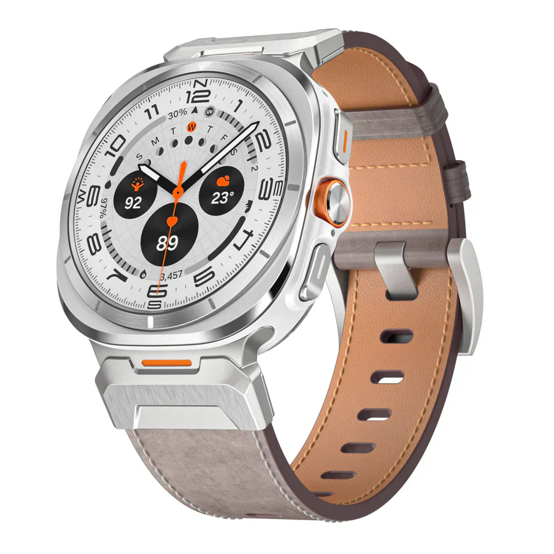 Kožený taktický řemínek kompatibilní se Samsung Galaxy Watch Ultra
