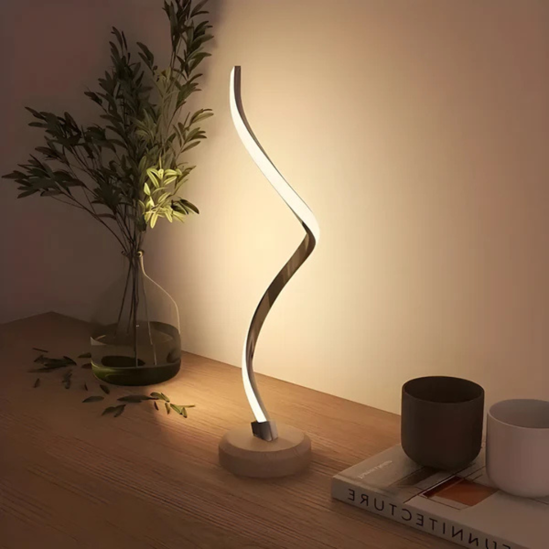 TimberGrove Rustic Dimmable Wooden LED Table Lamp For Home