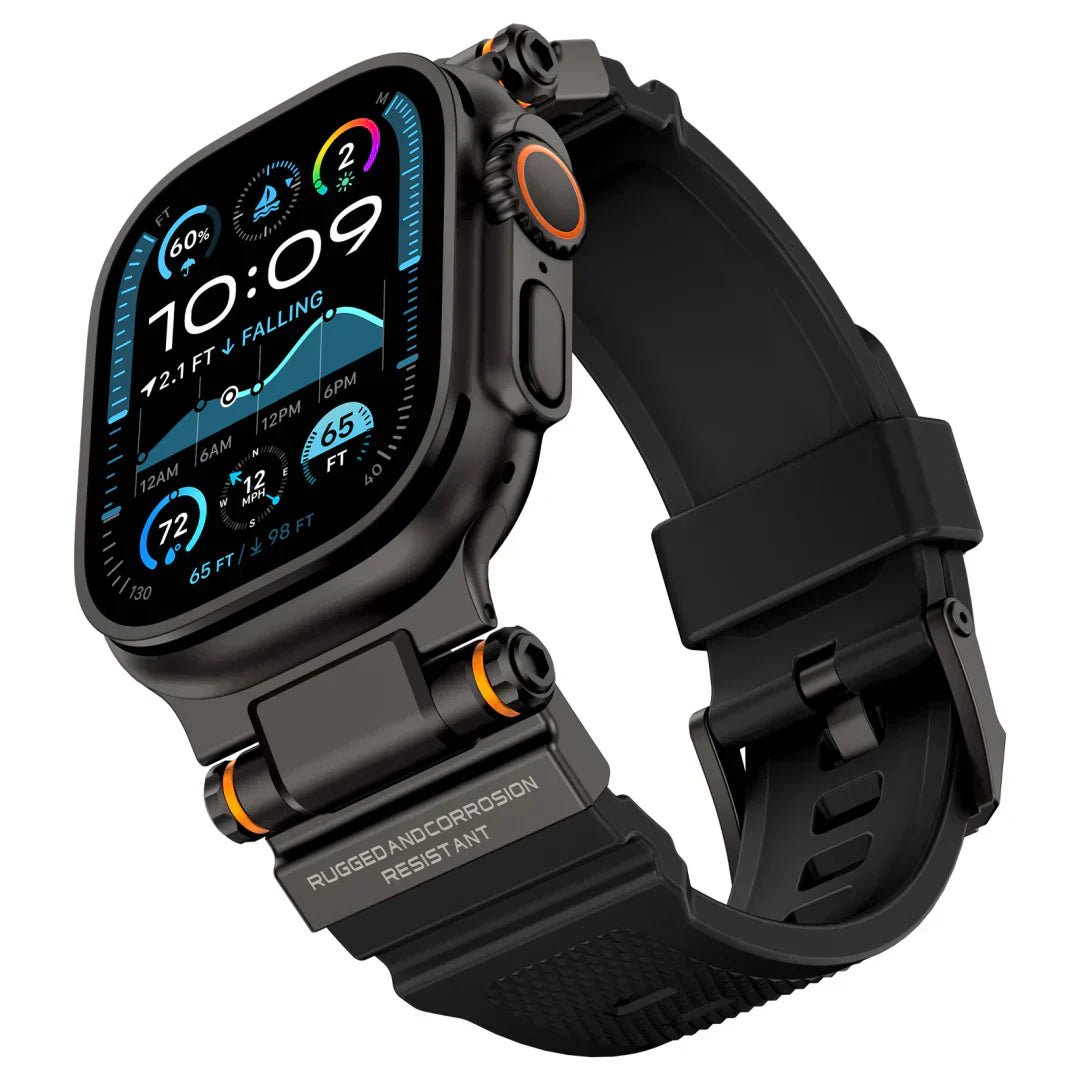 Silikonový řemínek Mecha Design kompatibilní s Apple Watch pro každodenní pohodlí