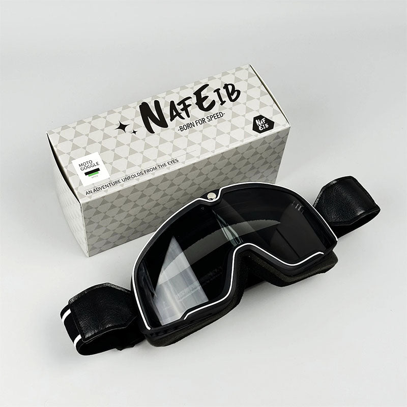 Vintage Motorcycle Goggles For Glasses Wearers, Wind And Dust Resistant