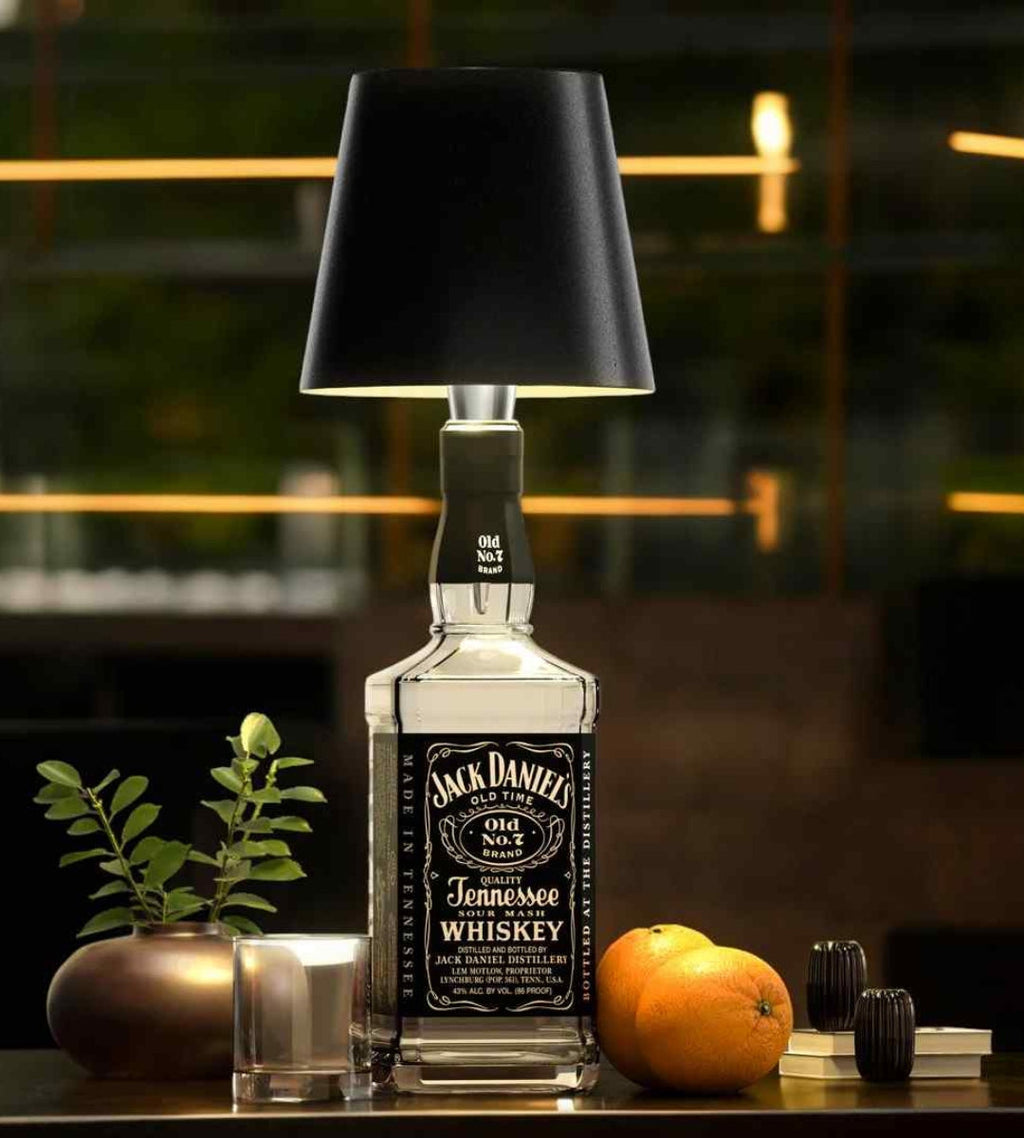 Aluminium LED-fleslamp, oplaadbare tafellamp voor wijnflessen, warm licht