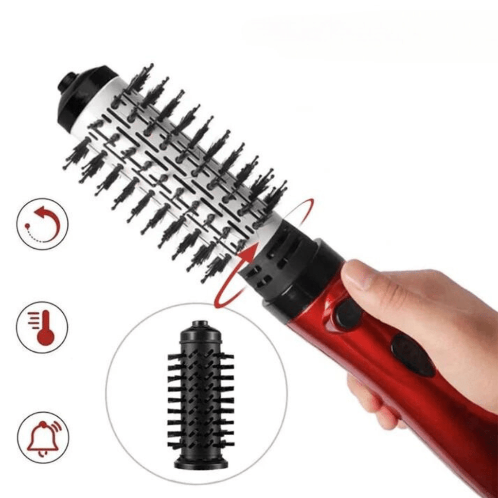 GlamNova 3-In-1 Electric Hair Styler With Hairdryer, Brush And Curling Iron