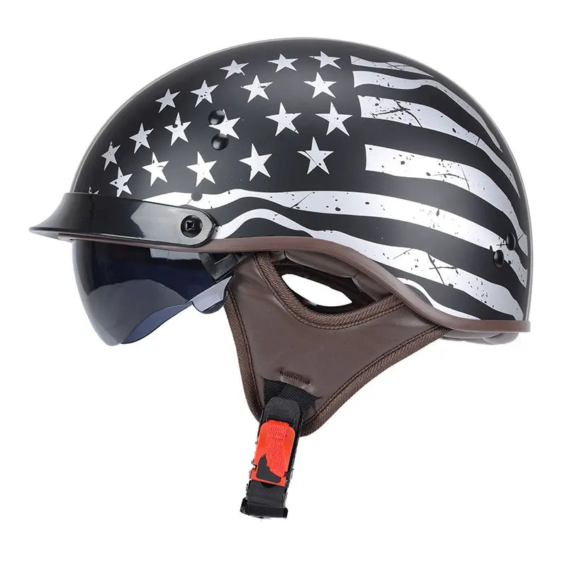 DOT Approved Chopper Sunglass Helmet With UV Visor And Lightweight Comfort