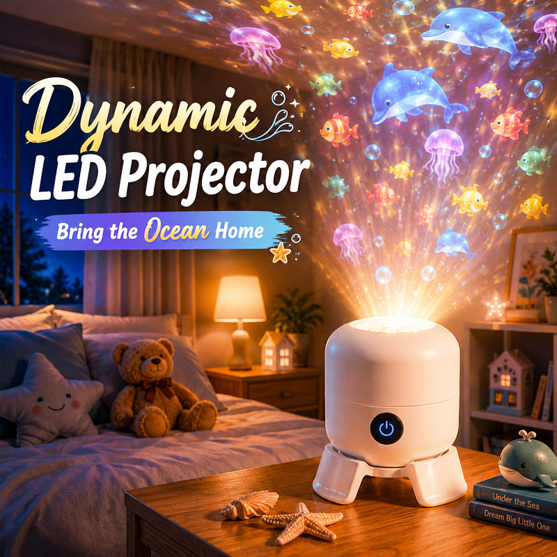 Rotating LED Projector Light for Immersive Room Ambiance