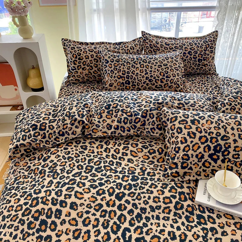 Aurora Living Luxury Leopard Print Duvet Cover Soft