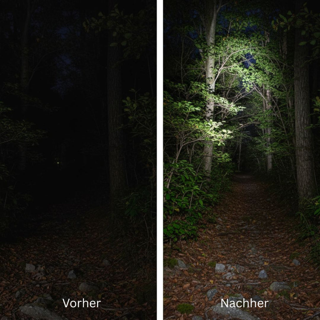 Lanterna Frontal LED Brilhante de 1000 Lumens com Luz Vermelha e Zoom para Caminhadas e Campismo