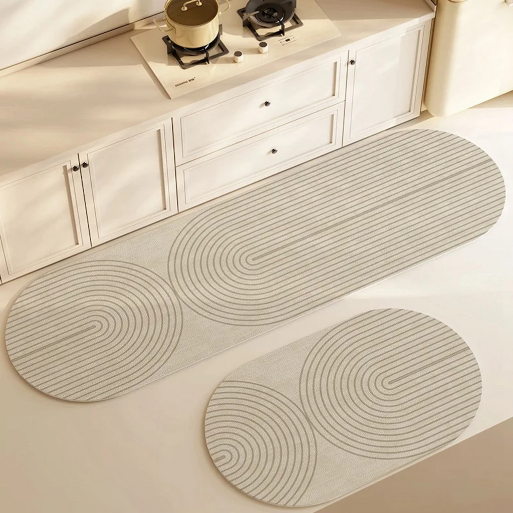 Grippy Quick-Dry Absorbent Kitchen Floor Mat For Dining Spaces