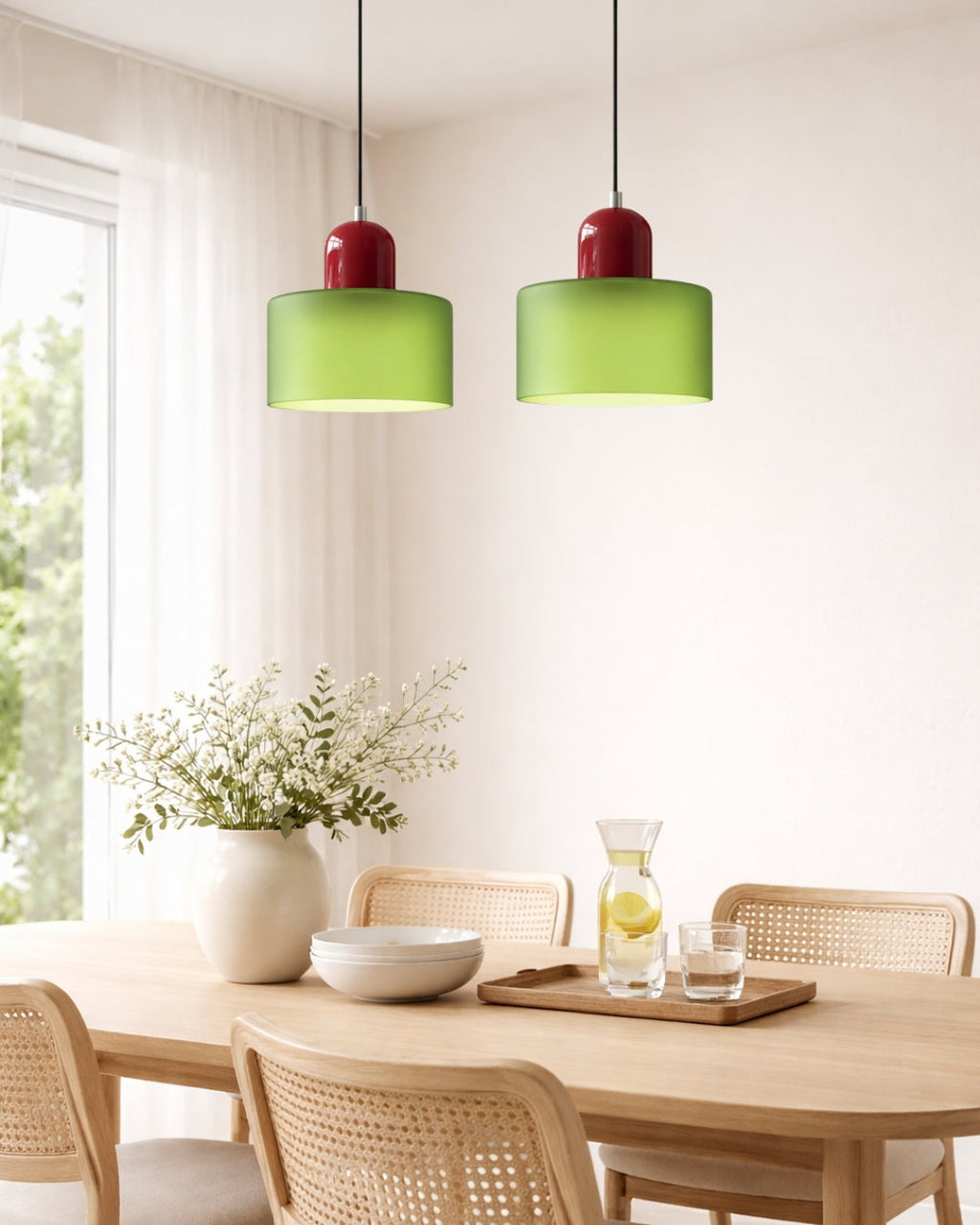 Kora glasspendel Bauhaus geometrisk design justerbar E27-sokkel