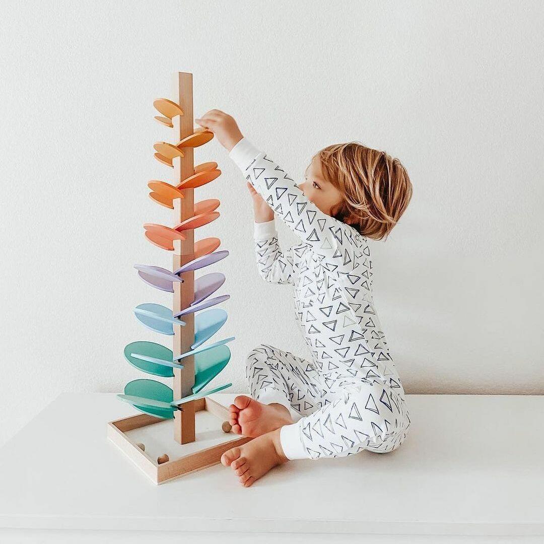 NovaTree Rainbow Marble Toy Tower With Bright Sounds For Kids
