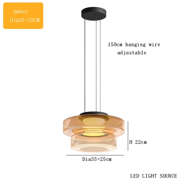 NovaGlass Moderne Pendelleuchte für Küche und Esszimmer