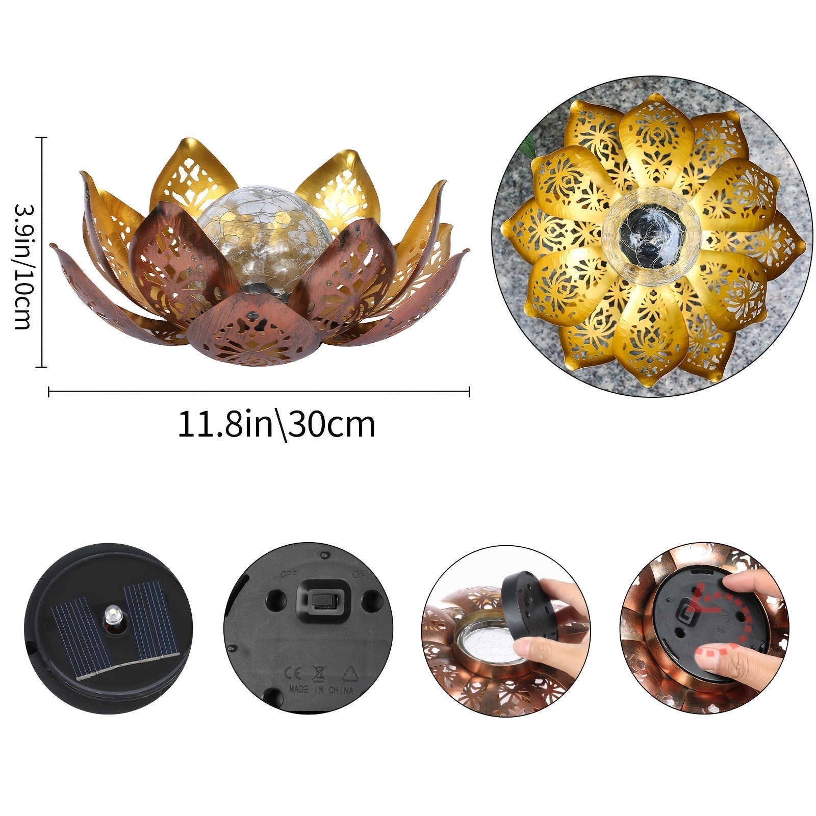 Solar Lotus bordlampe