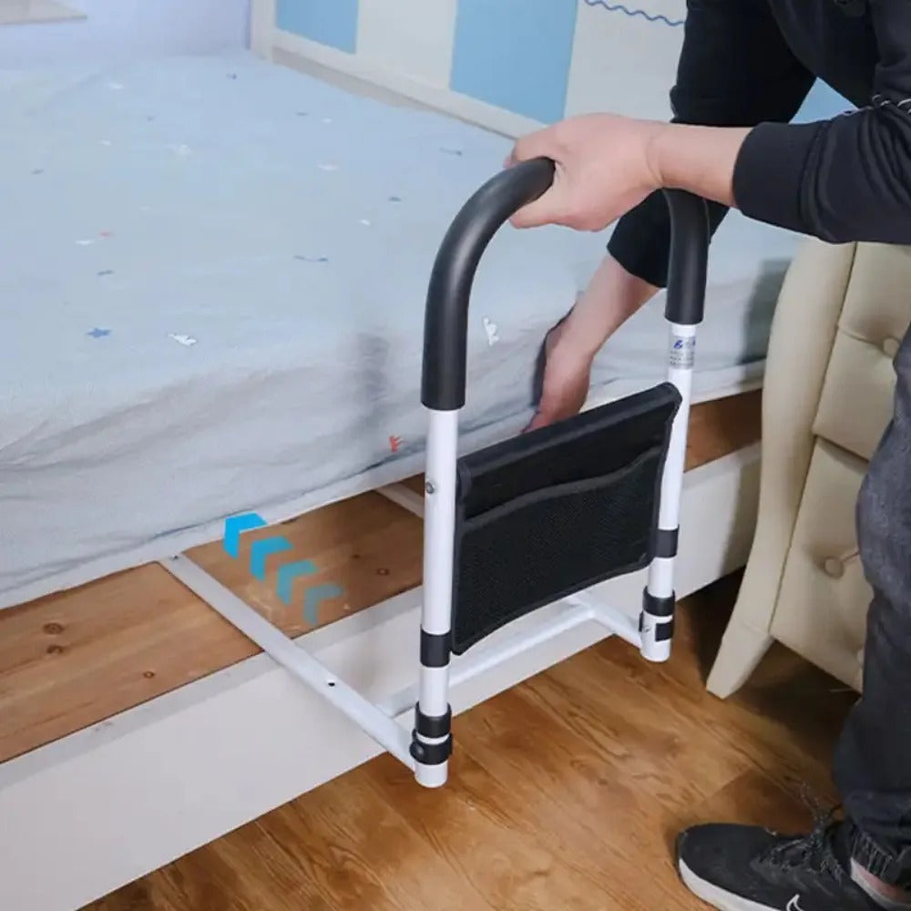 سكة مساعدة سرير قابلة للتعديل مع درابزين جانبي لأمان وحركة كبار السن