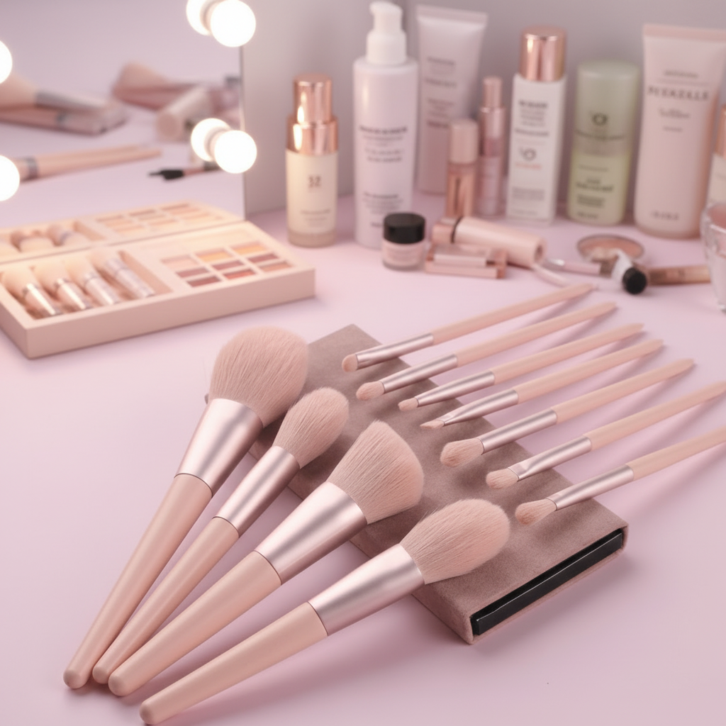 Set di 11 Pennelli per Trucco Velora per una Finitura Professionale Impeccabile