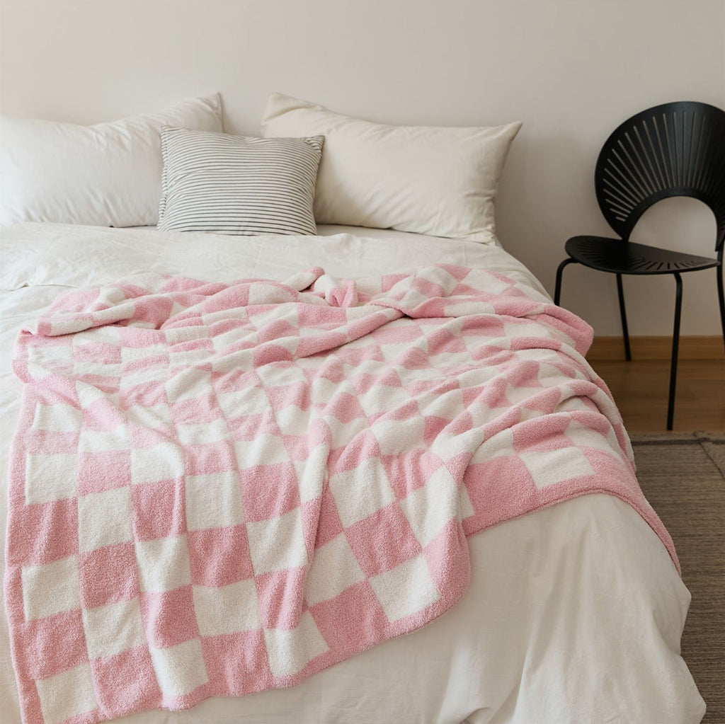 Plaid douillet en tricot pour canapé, confort au quotidien