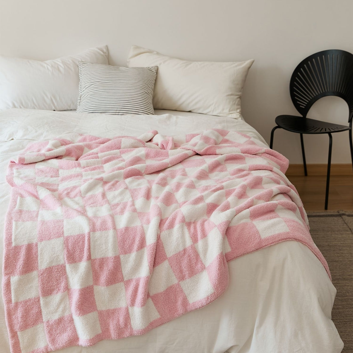 Plaid douillet en tricot pour canapé, confort au quotidien