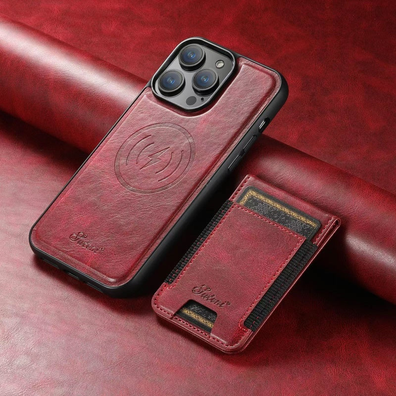 Pouzdro na karty AeroCard pro iPhone s bezdrátovým nabíjením, kompatibilní s MagFlow