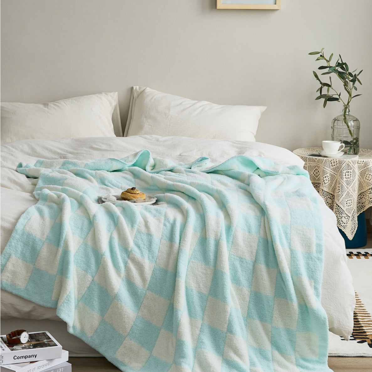 Plaid douillet en tricot pour canapé, confort au quotidien