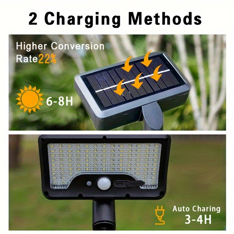 Obrotowa solarna lampa bezpieczeństwa