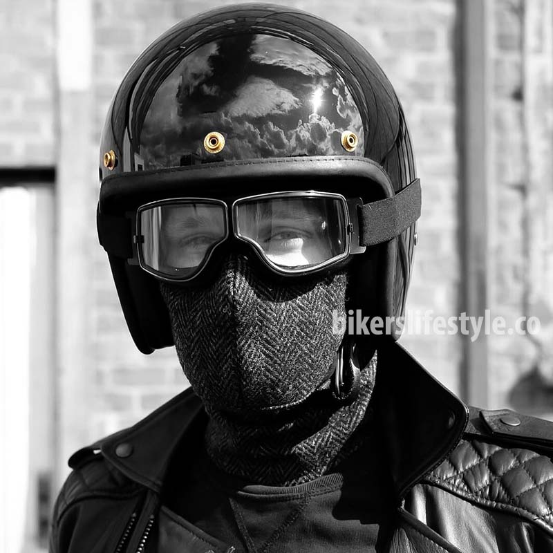 Retro Motorcycle Goggles for Glasses Wearers, Anti-Fog, UV Protection