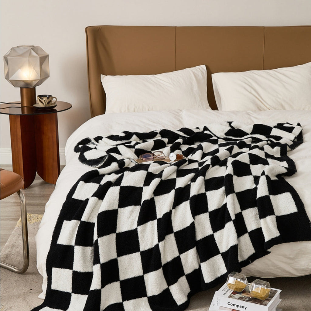 Plaid douillet en tricot pour canapé, confort au quotidien