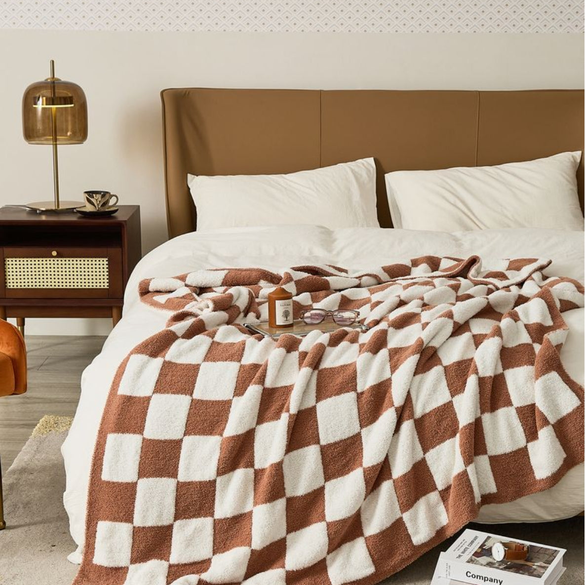 Plaid douillet en tricot pour canapé, confort au quotidien